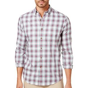 Club Room Men's Plaid Button Up Shirt Casual Sz XL